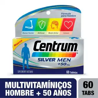 Droguerías Colsubsidio Centrum silver men +50 tabletas oferta