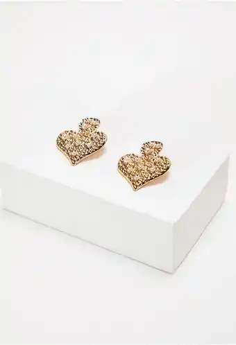 ELA Aretes en forma de corazón con perlas oferta