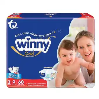 Droguerías Colsubsidio Pañal winny gold etapa 3 bolsax60 +toallitas x10 avena y miel oferta