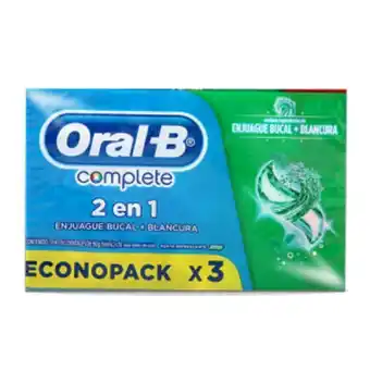 Makro Crema dental oral-b enjuage bucal con blancura 80gx3u oferta