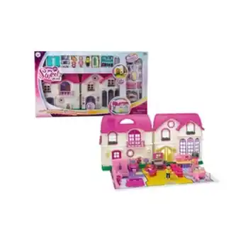 Alkosto Set casa de juguete con muñecos y accesorios 26 piezas my sweet home oferta