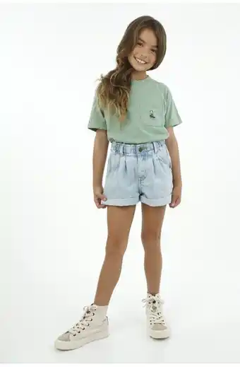 Tennis Bermuda para niña de jean con resorte oferta