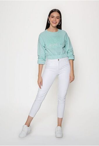 ELA Blusa manga larga con elastico y repujad oferta