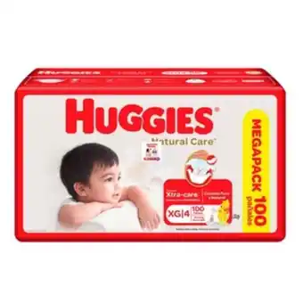 Alkosto Pañal huggies natural care xg x 100 unidades oferta