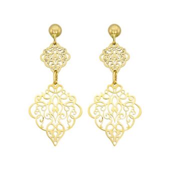 Kevin's Joyeros Aretes en oro amarillo de 18 kilates, tiras oferta