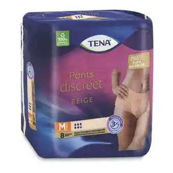 Makro Ropa interior pañal tena pants discreet beige talla m 8 unidades oferta