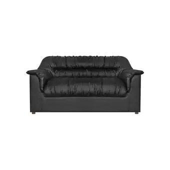 Olímpica Sofá vivir cuero sintético serie 1 negro oferta