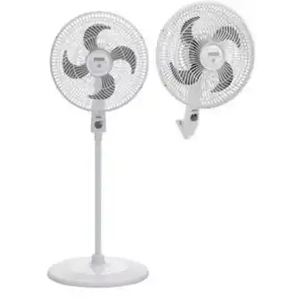Linio Ventilador samurai air protec maxx 2 en 1 pie y pared negro 16 blanco oferta