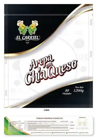 Carulla Arepa de chía con queso el carriel 1200 gr oferta