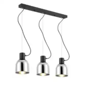 Easy Lampara colgar riel cromo negro 75cm 3 luces e27 oferta