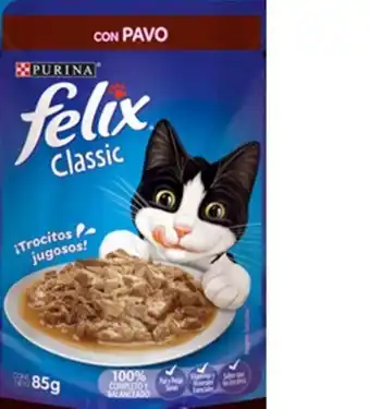 Éxito Alimento gato pavo felix 85 gr oferta