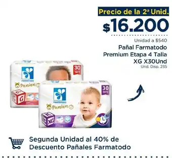 FarmaTodo Pañal Farmatodo Premium Etapa 4 Talla XG x30Und oferta