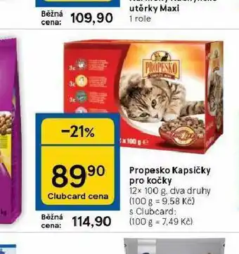 Tesco Propesko kapsička pro kočky nabídka
