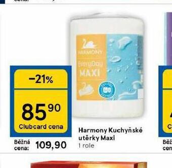Tesco Harmony kuchyňské utěrky nabídka