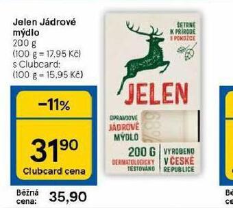 Tesco Jelen jádrové mýdlo nabídka