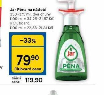 Tesco Jar pěna na nádobí nabídka
