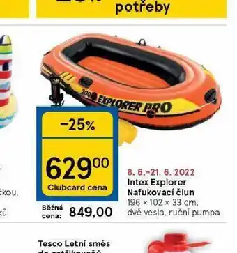 Intex explorer nafukovací člun
