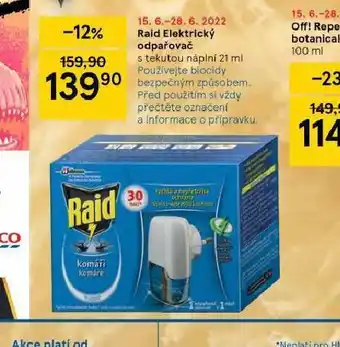 Tesco Raid elektrický odpařovač nabídka