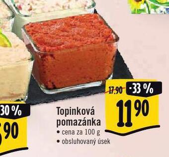 Jip Topinková pomazánka nabídka
