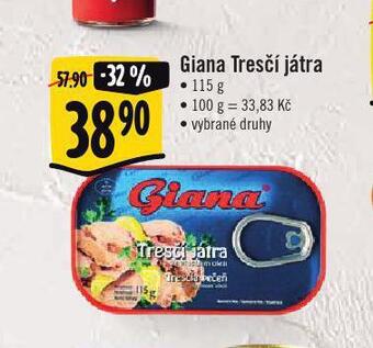 Jip Giana tresčí játra nabídka
