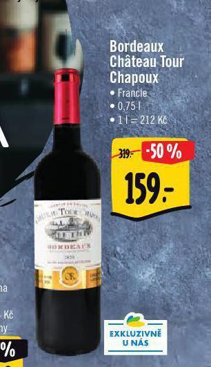 Jip Bordeaux chateau tour chapoux nabídka