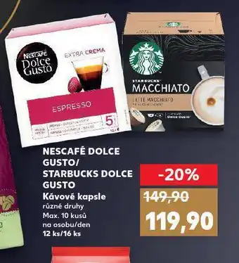 Kaufland Kapsle starbucs dolce gusto nabídka