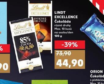 Kaufland Lindt excellence čokoláda nabídka