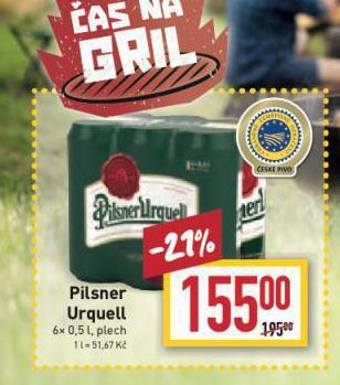Billa Pivo pilsner urquell nabídka
