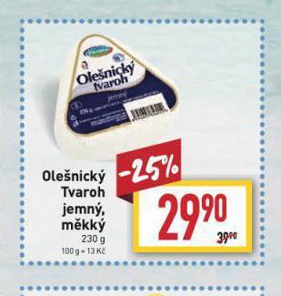 Billa Olešnický tvaroh nabídka