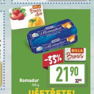 Billa Romadur nabídka