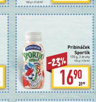 Billa Pribináček sportík nabídka
