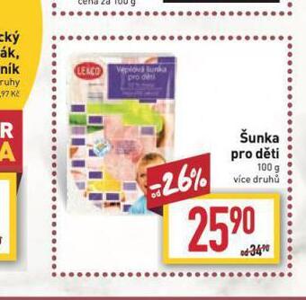 Billa Šunka pro děti nabídka