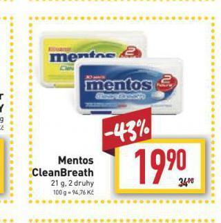 Billa Mentos cleanbreath nabídka