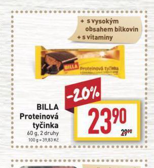 Billa Proteinová tyčinka nabídka