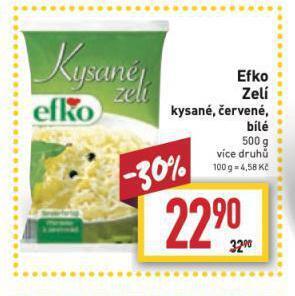 Billa Efko zelí nabídka