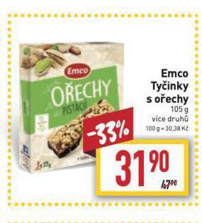 Billa Emco tyčinky s ořechy nabídka