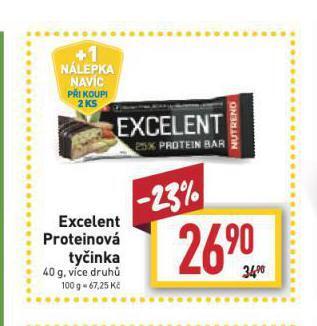 Billa Excelent proteinová tyčinka nabídka