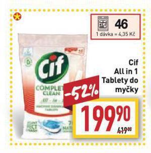 Billa Cif tablety do myčky nabídka