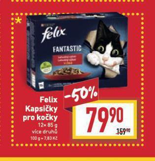 Billa Felix kapsičky pro kočky nabídka