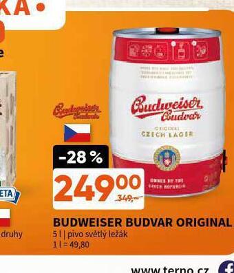 Terno Pivo budweiser budvar nabídka