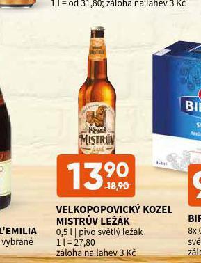 Terno Pivo velkopopovický kozel nabídka