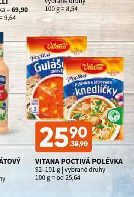 Terno Vitana poctivá polévka nabídka
