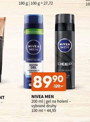 Terno Nivea men gel na holení nabídka