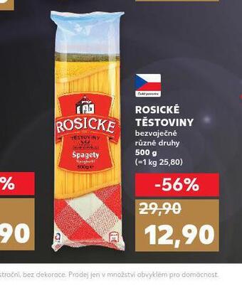 Kaufland Rosické těstoviny nabídka