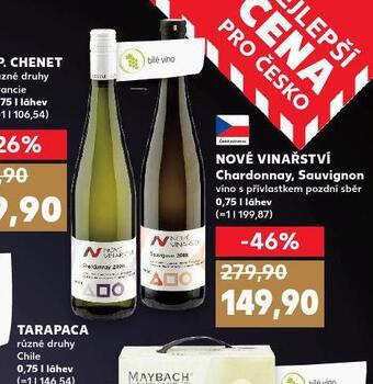 Kaufland Nové vinařství chardonnay nabídka