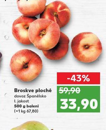 Kaufland Broskve ploché nabídka