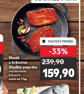 Kaufland Steak z krkovice sladká paprika nabídka