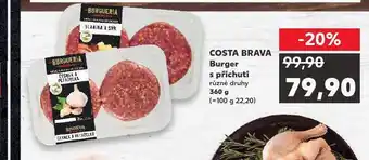 Kaufland Costa brava burger s příchutí nabídka