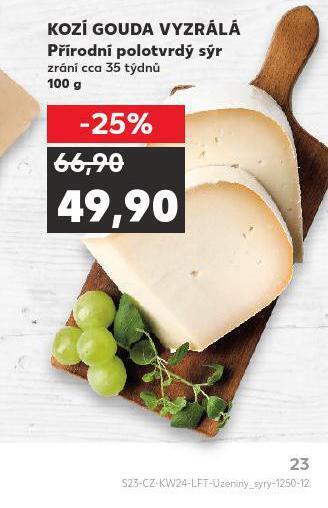Kaufland Kozí gouda vyzrálá nabídka