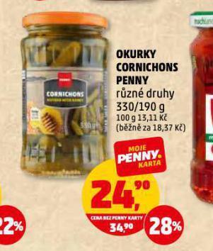 Penny Market Okurky cornichons nabídka